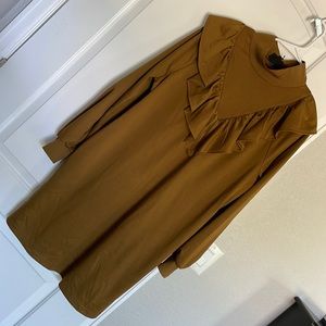 Long Sleeve Turtle Ruffle Dress